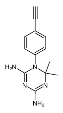 1-(4-Ethynyl-phenyl)-6,6-dimethyl-1,6-dihydro-[1,3,5]triazine-2,4-diamine Structure