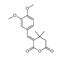 3-[1-(3,4-Dimethoxy-phenyl)-meth-(E)-ylidene]-4,4-dimethyl-dihydro-pyran-2,6-dione结构式