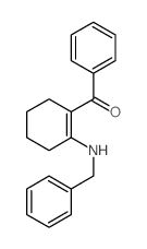 [2-(benzylamino)-1-cyclohexenyl]-phenyl-methanone structure