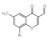 8-bromo-6-methyl-4-oxochromene-3-carbaldehyde Structure