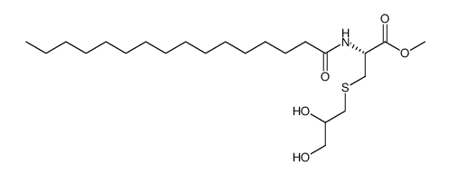 N-Hexadecanoyl-S-((2R,S)-2,3-dihydroxypropyl)-(R)-cysteine methyl ester结构式