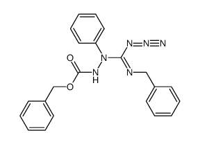 benzyl 2-(azido(benzylimino)methyl)-2-phenylhydrazine-1-carboxylate结构式