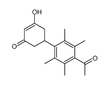 5-(4-acetyl-2,3,5,6-tetramethylphenyl)-3-hydroxycyclohex-2-en-1-one结构式