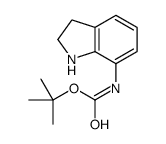 (2,3-二氢-1H-吲哚-7-基)-氨基甲酸叔丁酯结构式