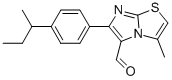 3-methyl-6-[4-(1-methylpropyl)phenyl]imidazo[2,1-b]thiazole-5-carboxaldehyde structure