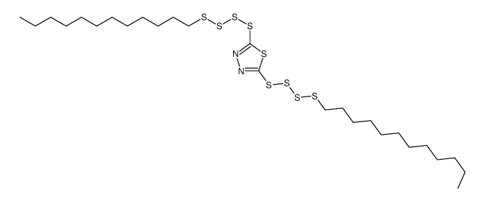 2,5-bis(dodecyltetrasulfanyl)-1,3,4-thiadiazole结构式