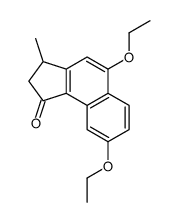 5,8-diethoxy-3-methyl-2,3-dihydrocyclopenta[a]naphthalen-1-one结构式