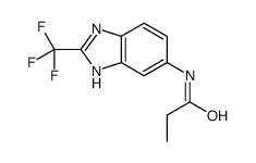 N-[2-(trifluoromethyl)-3H-benzimidazol-5-yl]propanamide结构式