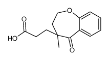 3-(4-methyl-5-oxo-2,3-dihydro-1-benzoxepin-4-yl)propanoic acid结构式