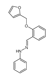 o-(2-furylmethyloxy)benzaldehyde phenylhydrazone结构式