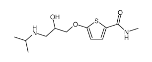 3-isopropylamino-1-(5-methylcarbamoyl-2-thienyloxy)-2,3-epoxypropane结构式