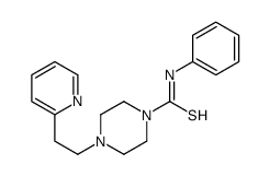 N-phenyl-4-(2-pyridin-2-ylethyl)piperazine-1-carbothioamide结构式