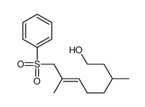 8-(benzenesulfonyl)-3,7-dimethyloct-6-en-1-ol结构式