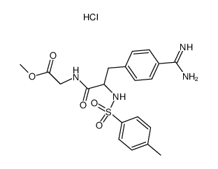 N-(Nα-Tosyl-4-amidinophenylalanyl)glycinmethylester*HCl结构式