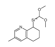 dimethoxymethyl-(3-methyl-5,6,7,8-tetrahydroquinolin-8-yl)silicon结构式