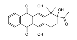 4-demethoxy-7-deoxy-10,10-dimethyldaunomycinone结构式