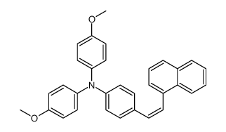 N,N-bis(4-methoxyphenyl)-4-(2-naphthalen-1-ylethenyl)aniline结构式