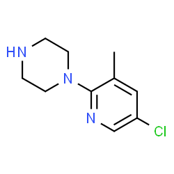 1-(5-Chloro-3-methyl-2-pyridinyl)piperazine Structure