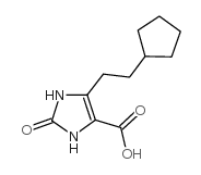 1,3-dihydro-imidazol-2-one-5-cyclopentylethyl-4-carboxylic acid Structure