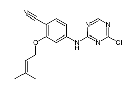 4-(4-Chloro-[1,3,5]triazin-2-ylamino)-2-(3-methyl-but-2-enyloxy)-benzonitrile Structure