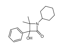 1-cyclohexyl-3-hydroxy-4,4-dimethyl-3-phenylazetidin-2-one Structure