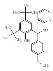 Phenol,2,4-bis(1,1-dimethylethyl)-6-[(4-methoxyphenyl)(2-pyrimidinylamino)methyl]- structure