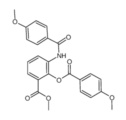 methyl 3-(4-methoxybenzamido)-2-((4-methoxybenzoyl)oxy)benzoate Structure