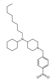 N-cyclohexyl-1-[(4-nitrophenyl)methyl]-N-octylpiperidin-4-amine Structure