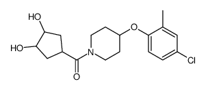 4-{[4-(4-chloro-2-methylphenoxy)piperidin-1-yl]carbonyl}cyclopentane-1,2-diol Structure