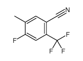 4-fluoro-5-methyl-2-(trifluoromethyl)benzonitrile Structure