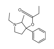 (1-ethyl-2-methyl-3-phenylpyrrolidin-3-yl) propanoate结构式