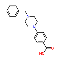 4-(4-Benzyl-1-piperazinyl)benzoic acid structure