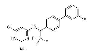 4-Chloro-6-[2,2,2-trifluoro-1-(3'-fluoro-4-biphenylyl)ethoxy]-2-p yrimidinamine Structure