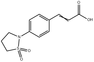 2-Propenoic acid, 3-[4-(1,1-dioxido-2-isothiazolidinyl)phenyl]- Structure