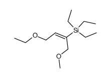 4-Aethoxy-1-methoxy-2-triaethylsilyl-buten-(2)结构式