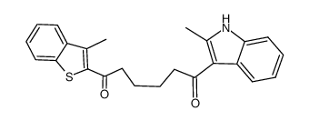 1-(3-methyl-benzo[b]thiophen-2-yl)-6-(2-methyl-1H-indol-3-yl)-hexane-1,6-dione Structure