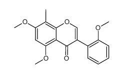 5,7-dimethoxy-3-(2-methoxy-phenyl)-8-methyl-chromen-4-one结构式