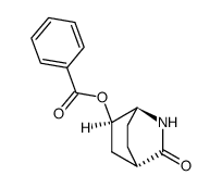 3-Oxo-6-endo-hydroxy-2-aza-bicyclo<2.2.2>octan-O-benzoat结构式