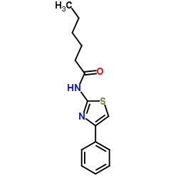 N-(4-Phenyl-2,5-thiazolyl)hexanamide结构式