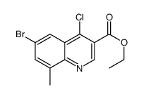 6-Bromo-4-chloro-8-methylquinoline-3-carboxylic acid ethyl ester structure