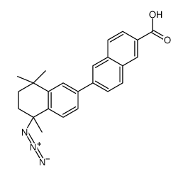 6-(5-azido-5,6,7,8-tetrahydro-5,8,8-trimethyl-2-naphthalenyl)-2-naphthalenecarboxylic acid Structure