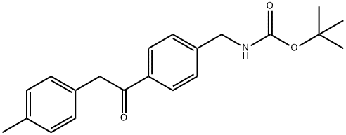 [4-(2-p-tolyl-acetyl)-benzyl]-carbamic acid tert-butyl ester Structure