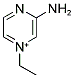 3-AMINO-1-ETHYLPYRAZIN-1-IUM结构式