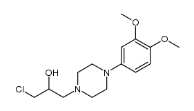 1-chloro-3-(4-(3,4-dimethoxyphenyl)piperazin-1-yl)propan-2-ol结构式