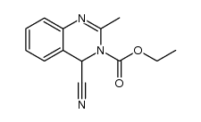 3-ethoxycarbonyl-4-cyano-2-methyl-3,4-dihydroquinazoline结构式