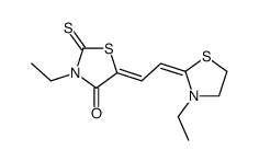 3-ethyl-5-[2-(3-ethylthiazolidin-2-ylidene)ethylidene]rhodanine结构式