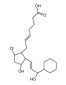 (Z)-7-[(1R,2R,3R,5R)-5-chloro-2-[(E,3S)-3-cyclohexyl-3-hydroxyprop-1-enyl]-3-hydroxycyclopentyl]hept-5-enoic acid结构式