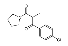 1-(4-chlorophenyl)-2-methyl-3-pyrrolidin-1-ylpropane-1,3-dione Structure