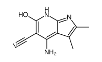 4-Amino-2,3-dimethyl-6-oxo-6,7-dihydro-1H-pyrrolo[2,3-b]pyridine- 5-carbonitrile Structure