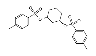 (+-)-trans-1,3-bis-(toluene-4-sulfonyloxy)-cyclohexane Structure